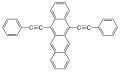 5,12-bis(phenylethynyl) naphthacene yields orange light