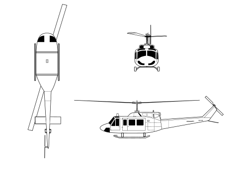 File:Bell UH-1N Iroquois Drawing.svg