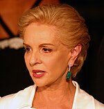 Carolina Herrera, Venezuelan American fashion designer. Her designs have dressed numerous American First Ladies.