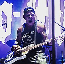 Flanagan performing with Cro-Mags in 2019