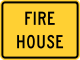 Fire house (used in conjunction with graphic fire station sign), New York State