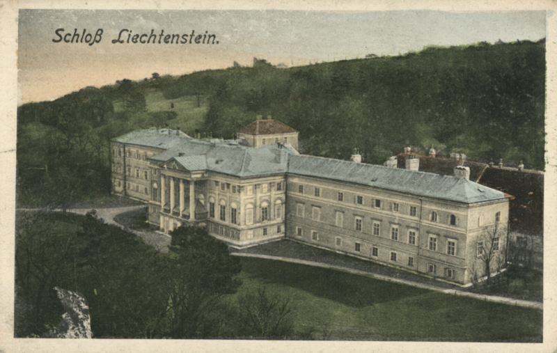 File:Moedling Schloss Liechtenstein Postkart.png