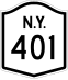 New York State Route 401 marker