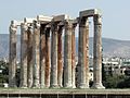 The Temple of Olympian Zeus, on the central Vasilissis Olgas Avenue.