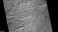 Channels on the floor of Copernicus Crater, as seen by CTX