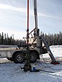 Wireline attached to top of Chistmas Tree