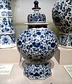 Eighteenth century blue and white pottery from Delft, in the Netherlands.