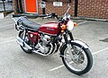 A 1969 Honda CB750 (shown fitted with an additional carrier rack)