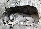 The Lion Monument by Bertel Thorvaldsen (1819)