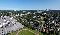 Aerial view of Newtonbrook from Newtonbrook Secondary School