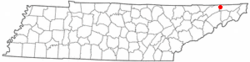 Location in the state of Tennessee