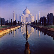 The Taj Mahal, the most famous building of Mughal architecture.