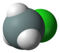 Spacefill model of chlorosilane