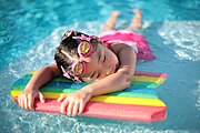 Girl in a swimming pool