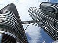 Petronas towers, Kuala Lumpur, Malaysia (looking up)