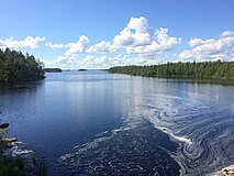 Устье реки Сулос. Вид на Суккозеро