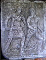 Tropaeum Traiani depicting a falx/romphaia in battle