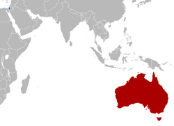 Map indicating locations of Australia and Israel