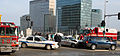 Police and rescue services at a traffic collision in Boston