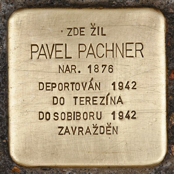 File:Stolperstein für Pavel Pachner.JPG