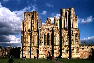 The West front of Wells Cathedral