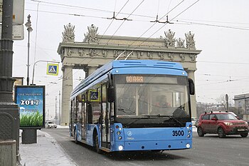 Электробус с динамической подзарядкой в Санкт-Петербурге