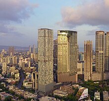 An Aerial view of Three Sixty West Towers