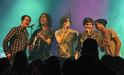 Allstar Weekend performing during the Glamour Kills Tour in 2011