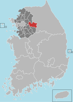 Location in South Korea