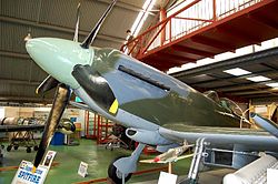 Mark 22 Supermarine Spitfire, housed in the north wing