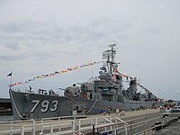 USS Cassin Young berthed at the Boston Navy Yard