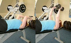 Lying dumbbell triceps extension