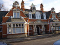 Carnegie Library in Teddington, England was built in 1906 in Edwardian Baroque style.