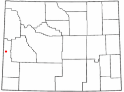 Location of Afton, Wyoming