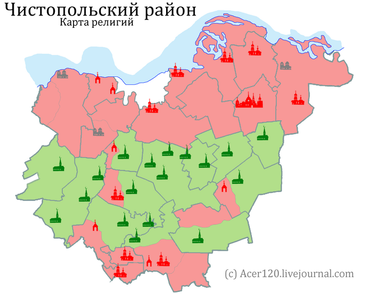 Файл:Религиозная карта Чистопольского района.png