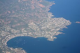 Agay and Anthéor from plane view.