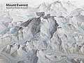 3D rendering of Mount Everest