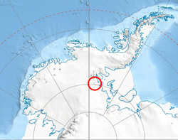 Location of the Criosfera 1 module in Antarctica