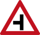 Side road on the left ahead