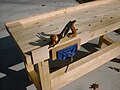 An easy to install self-contained iron vise