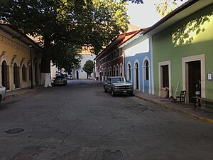 Quaint street in downtown Batopilas