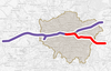 Map of the 3rd phase of Crossrail 2018