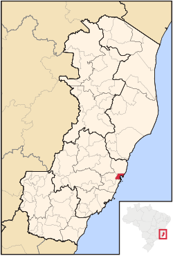 Location in the State of Espírito Santo