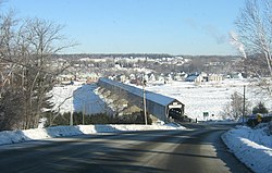 Hartland Bridge, with Hartland in the background