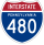 Interstate 480 marker