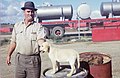 Australian trucker Lindsay Booth, early 1950s.