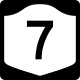 Single-digit state route shield, New York