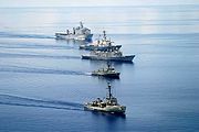 BRP Emilio Jacinto (PS-35) together with BRP Rizal at a CARAT exercise with the US Navy