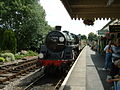 BR standard class 5 loco 73096 arriving at Alton station