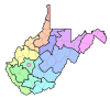 West Virginia state senate districts from 1982